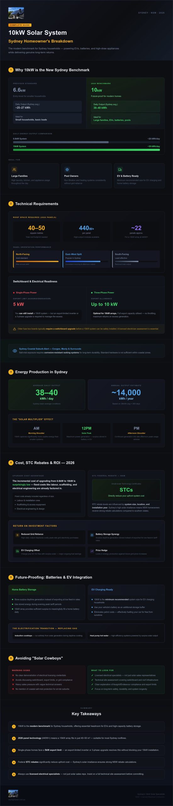 Ultimate Guide to 10kW Solar Systems for Sydney Homes (2026)