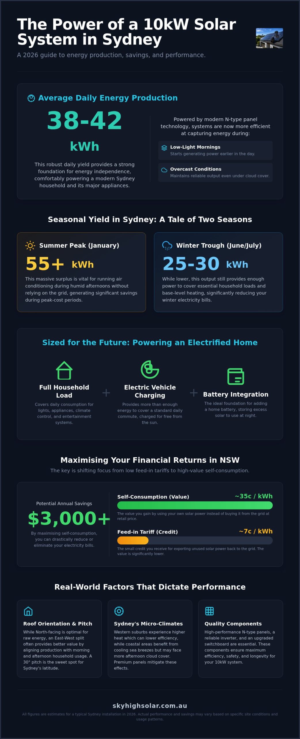 How Much Does a 10kW Solar System Produce in Sydney? (2026 Guide)