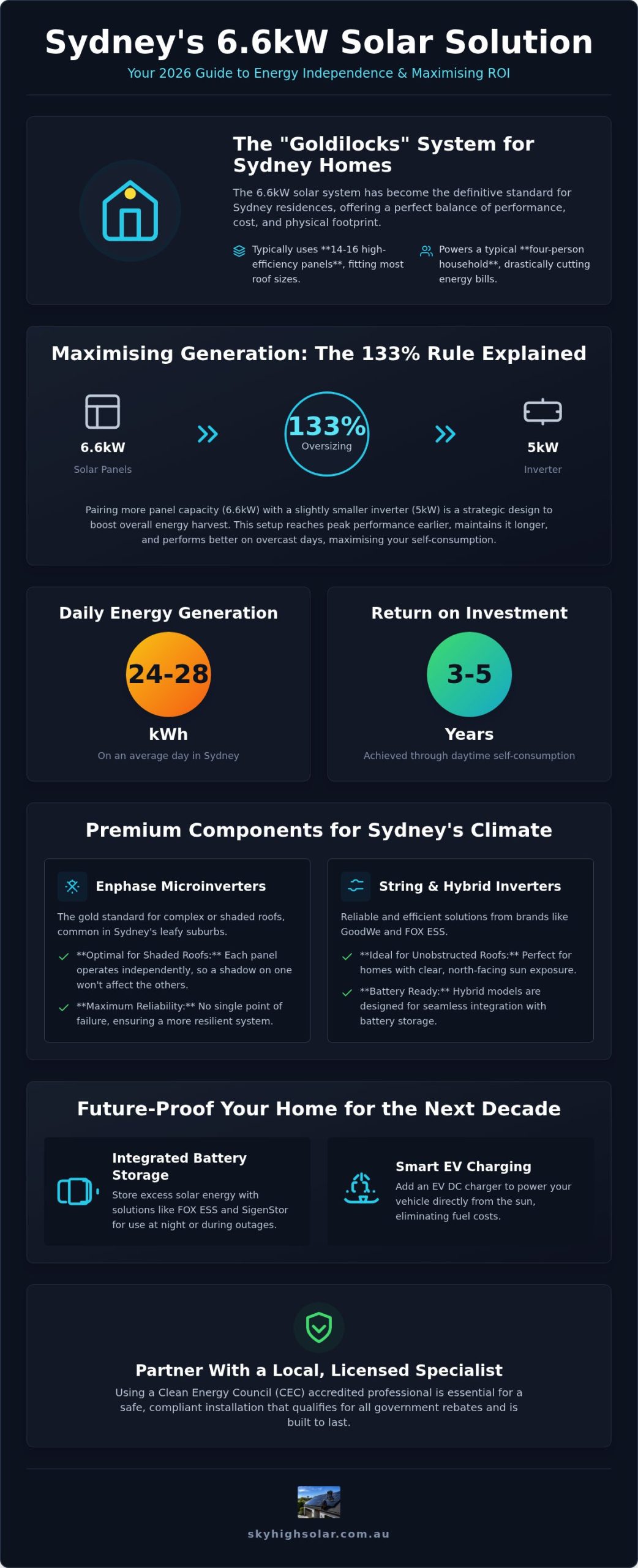 6.6kW Solar System Sydney: The Complete 2026 Homeowner’s Guide